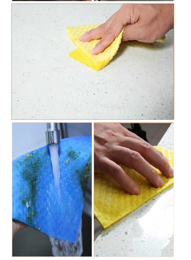 ddLUCK Dishcloth Cellulose Sponge Cloths - Bulk 12 Pack of Reusable Washable Cleaning Cloths for Kitchen - Absorbent Dish Cloth Hand Towel (12 Pack Assorted) - Image 5